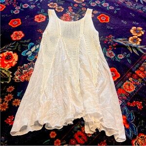 Elan Asymmetrical Dress/Cover Up in Cream